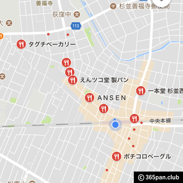 西荻窪パン屋さんマップ